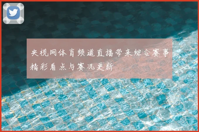 央视网体育频道直播带来综合赛事精彩看点与赛况更新